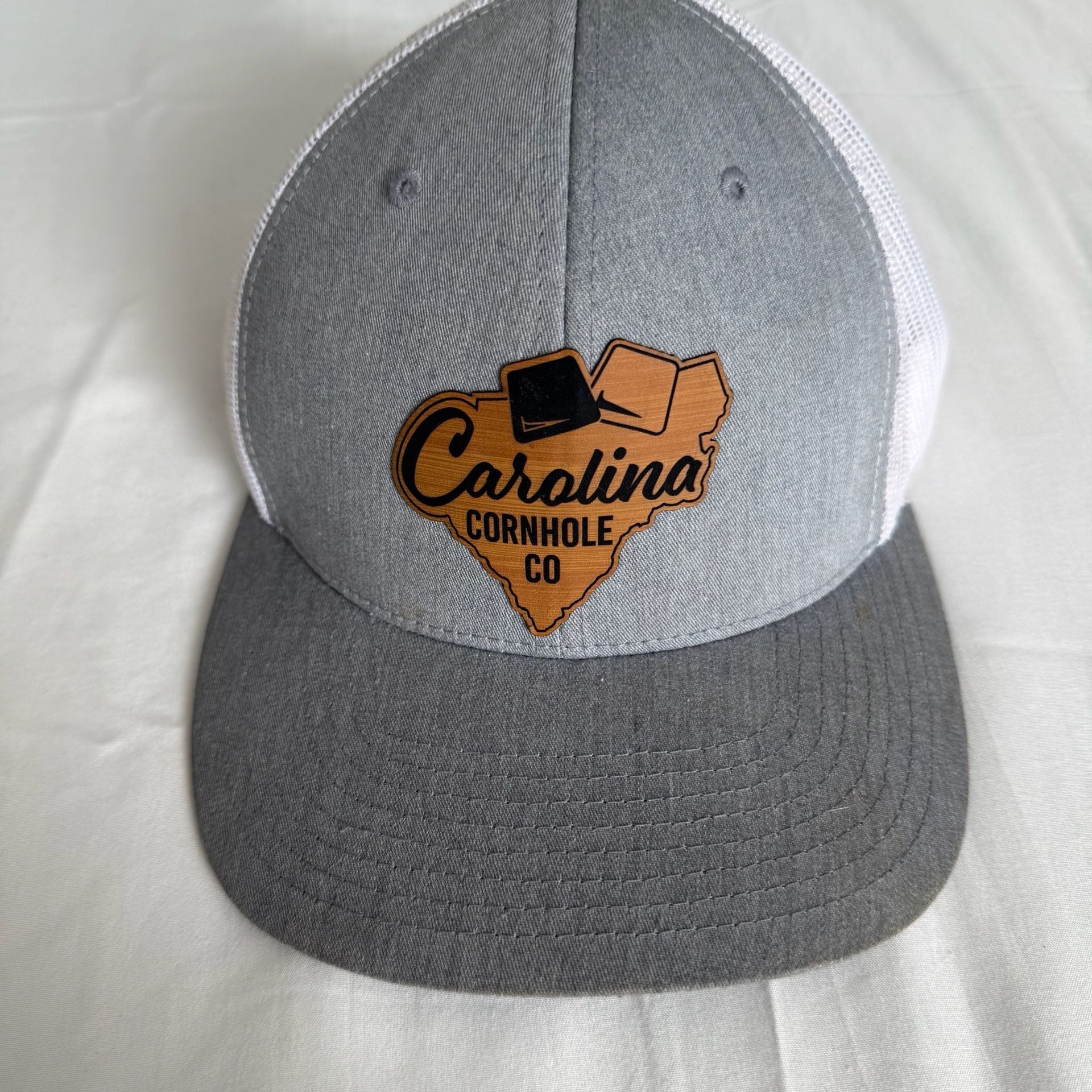 Carolina Cornhole Co Yupoong Classics Grey Mesh Trucker Hat